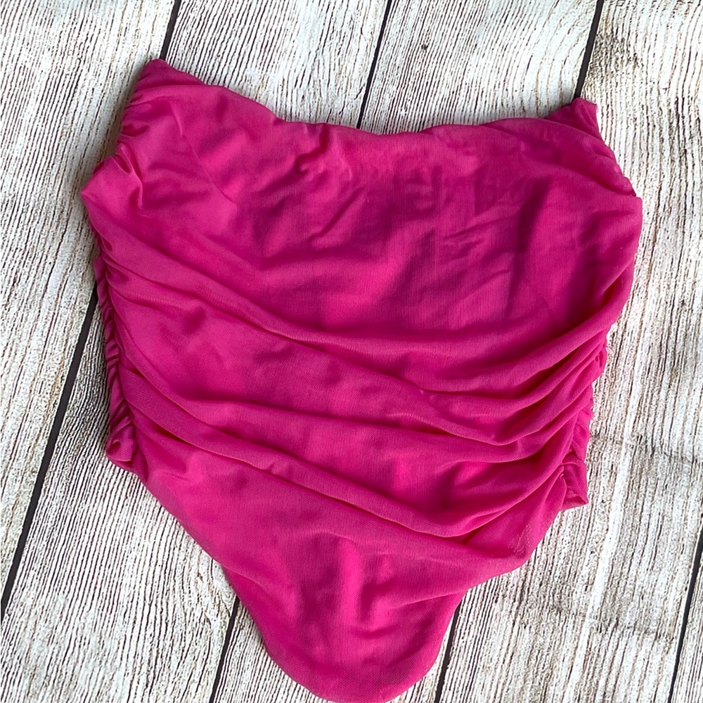 Vibrant Pink Ruched Top